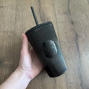 Starbucks Acrylic Cold Cup with Straw, 16oz - Matte Black